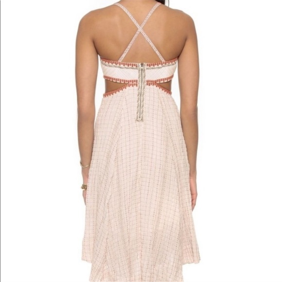 Free People Cut-Out High Low Maxi Dress Skirt Sz 2 - Picture 3 of 7